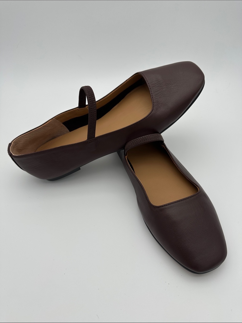 Madewell Greta Ballet Flats in Chocolate Raisin Leather Size 7 Shoes Timeless - Picture 10 of 16